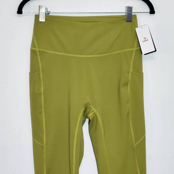 Baleaf Chartreuse Green Cropped Leggings NWT Size Small Green Leggings - Picture 2 of 9